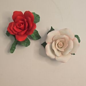 VTG Olympiad Hybrid Red and White Rose Porcelain Ceramic